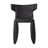 moooi - chaise monster - noir sans broderie/cuir synthétique