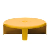 b-line - table basse 4/4 - jaune miel pantone 7550/h x ø 30x100cm