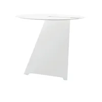 b-line - table d'appoint abra ø40cm - blanc/tôle d’acier laqué/h x ø 32,4x40cm