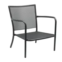 emu - chaise de jardin lounge avec accoudoirs athena - fer/peint par poudrage/pxhxp 74x78x78cm