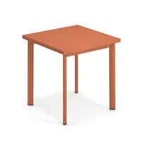 emu - table de jardin carré star 70x70cm - rouge érable/revêtu par poudre/lxlxh 70x70x75cm