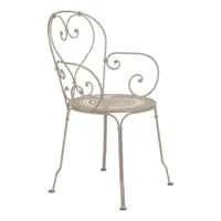 fermob - chaise avec accoudoirs de jardin 1900 - muscade/laqué/lxhxp 53x90x45cm/résistant aux uv
