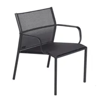 fermob - fauteuil de jardin cadiz - anthracite/batyline® stereo/structure aluminium/lxhxp 62x90x72cm