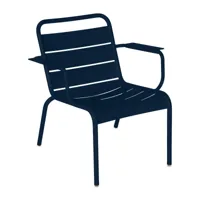 fermob - fauteuil lounge luxembourg - bleu abîme/texturé/lxhxp 71x74x73cm/résistant aux uv