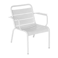 fermob - fauteuil lounge luxembourg - coton blanc/texturé/lxhxp 71x74x73cm/résistant aux uv
