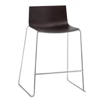 arper - catifa 46 0572 bar stool low oak - stained dark/chêne/structure chrome