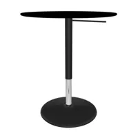arper - pix 3050 - table d'appoint - noir/plateau de table mdf noir/h 48/72cm, ø 50cm/structure noire