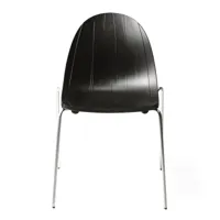 moroso - chaise de jardin impossible wood - noir ral9005/coque d'assise polypropylène/lxhxp 53x75x53cm/patins en polypropylène/structure tube d'acier 