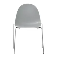moroso - chaise de jardin impossible wood - gris clair ral7035/coque d'assise polypropylène/lxhxp 53x75x53cm/patins en polypropylène/structure tube d'