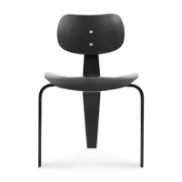 wilde + spieth - se 42 - chaise - hêtre  teinté noir/bois