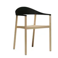 plank - monza - fauteuil - noir/mat/frame ash
