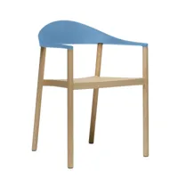 plank - monza - fauteuil - bleu clair/mat/frame ash