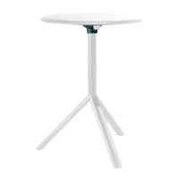 plank - miura - table d'appoint - blanc / ø60cm/mat/table pliante/h 73,5cm / ø 60cm