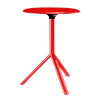 plank - miura side table - rouge / ø60cm/mat/table pliante/h 73,5cm / ø 60cm