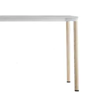 plank - table à manger monza 160x80x73cm - blanc/hpl fundermax fh/lxlxh 160x80x73cm/pieds frêne naturel laqué