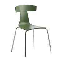 plank - chaise de jardin remo plastic - vert fougère/pxhxp 55x78x48cm/support galvanisé