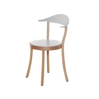plank - monza - chaise bristot - blanc/laqué/lxpxh 53x47x78cm/structure hêtre