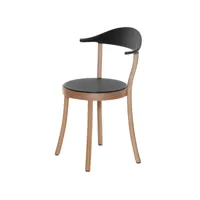 plank - monza - chaise bristot - noir/laqué/lxpxh 53x47x78cm/structure hêtre