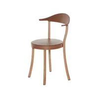 plank - monza - chaise bristot - caramel/laqué/lxpxh 53x47x78cm/structure hêtre