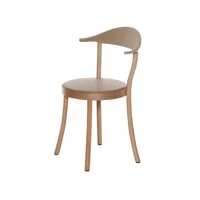 plank - monza - chaise bristot - café au lait/laqué/lxpxh 53x47x78cm/structure hêtre