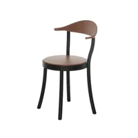 plank - monza - chaise bristot - caramel/laqué/lxpxh 53x47x78cm/structure hêtre noir