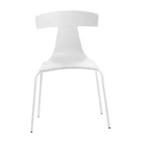 plank - chaise de jardin unicolore remo plastic - blanc/pxhxp 55x78x48cm/structure blanc revêtu par poudre