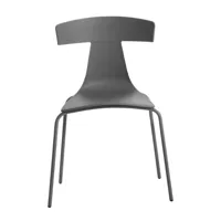 plank - chaise de jardin unicolore remo plastic - gris basalte/pxhxp 55x78x48cm/structure gris basalte revêtu par poudre
