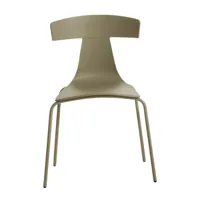 plank - chaise de jardin unicolore remo plastic - gris jaune/pxhxp 55x78x48cm/structure gris basalte revêtu par poudre