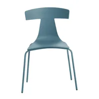 plank - chaise de jardin unicolore remo plastic - avion bleu/pxhxp 55x78x48cm/structure avion bleu revêtu par poudre