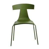 plank - chaise de jardin unicolore remo plastic - vert fougère/pxhxp 55x78x48cm/structure vert fougère revêtu par poudre