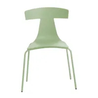 plank - chaise de jardin unicolore remo plastic - vert blanc/pxhxp 55x78x48cm/structure vert blanc revêtu par poudre
