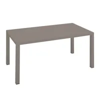 fast - table de jardin easy 157x90cm - or perlé/aluminium