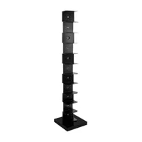 opinion ciatti - bibliothèque colonne ptolomeo 160 - noir opaque/laqué/autoportante/12x12cm/base noire 35x35cm/11x étagère réglable
