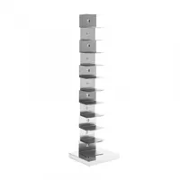 opinion ciatti - ptolomeo art 160 - bibliothèque colonne - acier affiné/poli/40x40x160cm/max. 3 kg par tablette