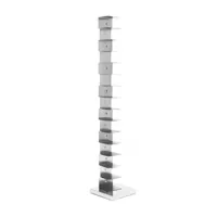 opinion ciatti - ptolomeo art 215 - bibliothèque colonne - acier affiné/poli/40x40x215cm/max. 3 kg par tablette