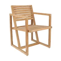 jan kurtz - fauteuil de jardin timber - naturel/teck/lxpxh 86x59x65cm/charge maximale 120 kg