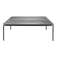 eva solo - table basse savoye 100x100cm - noir/teinté/lxlxh 100x100x35cm/structure aluminium noir peint par poudrage