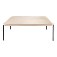 eva solo - table basse savoye 100x100cm - chêne blanc/huilé/lxlxh 100x100x35cm/structure aluminium noir peint par poudrage