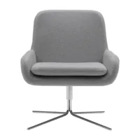 softline - fauteuil pivotant coco - gris clair /feutre 620/lxhxp 65x78x78cm/structure chrome