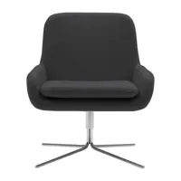 softline - fauteuil pivotant coco - anthracite/feutre 610/lxhxp 65x78x78cm/structure chrome
