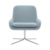 softline - fauteuil pivotant coco - bleu clair/vision 442/lxhxp 65x78x78cm/structure chrome
