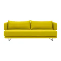 softline - canapé-lit jasper - jaune/feutre 847/lxhxp 212x72x83cm/taie de canapé et coussin extractible