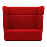 softline - canapé avec dossier haut basket - rouge/étoffe feutre 622/lxhxp 152x126x74cm