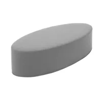 softline - tabouret bon-bon m - clair gris/étoffe feutre 620/lxhxp 100x33x40cm/taie amovible