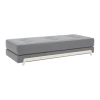 softline - canapé-lit matelas en mousse à froid frame - gris/étoffe feutre 620/lxlxh 203x86x44cm/structure frêne