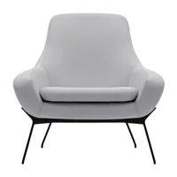 softline - fauteuil noomi string - clair gris/étoffe vision 445/lxhxp 84x90x76cm/pieds noir