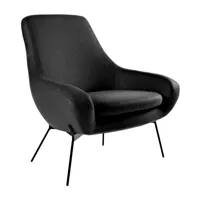 softline - fauteuil noomi string - noir/étoffe vision 443/lxhxp 84x90x76cm/pieds noir