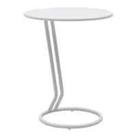 softline - table d'appoint boggie - blanc/laqué/h x ø 56x45cm/plateau de table mdf/structure acier