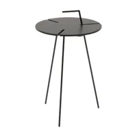 softline - table d'appoint stok - noir/plateau de table mdf/h x ø 64x40cm/structure acier