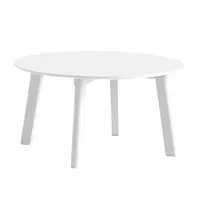 hay - table basse copenhague deux cph 250 ø75cm - blanc perlé/stratifié/structure en hêtre laqué blanc à base d'eau/h 39cm / ø 75cm